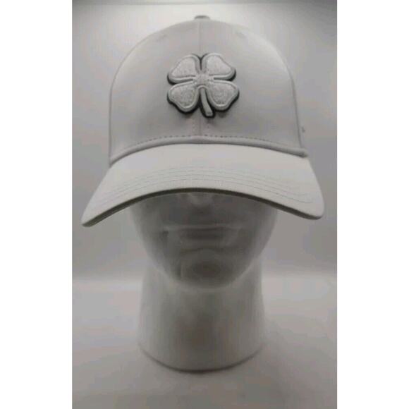 Black Clover Other - Black Clover Live Lucky FlexFit Hat White w/ White Clover L XL Arrow Golf Club
